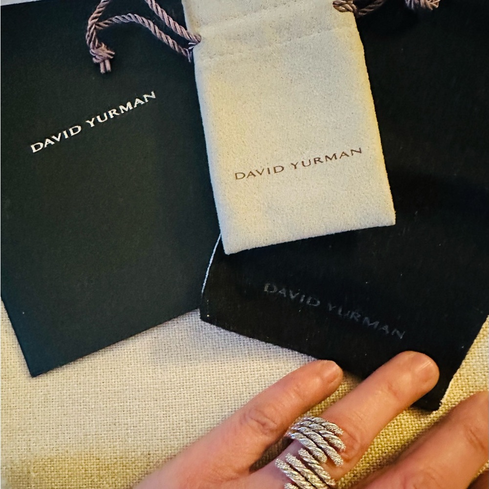 David Yurman Twisted Silver Ring - Picture 2 of 2